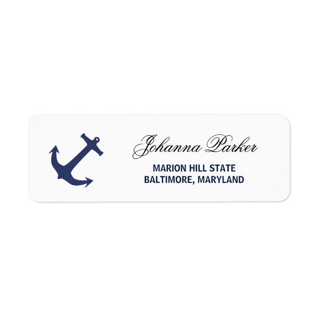 Navy Blue Nautical Anchor Baby Shower (Front)