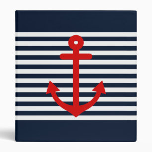 Navy Blue Nautical Binder