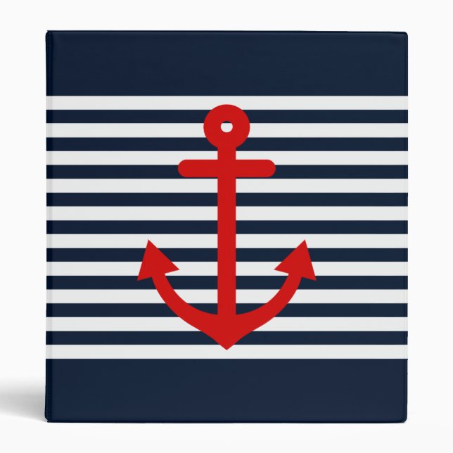 Navy Blue Nautical Binder (Front)