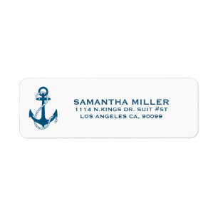 Navy Blue Nautical Boat Anchor