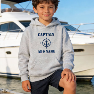 Navy Blue Nautical Compass Anchor & Name/Rank