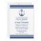 Navy Blue Nautical Wedding Invitations