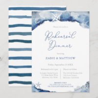 Navy Blue Nautical Wedding Rehearsal Dinner