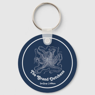 Navy Blue Nautical Welcome About Custom Boat  Keychain
