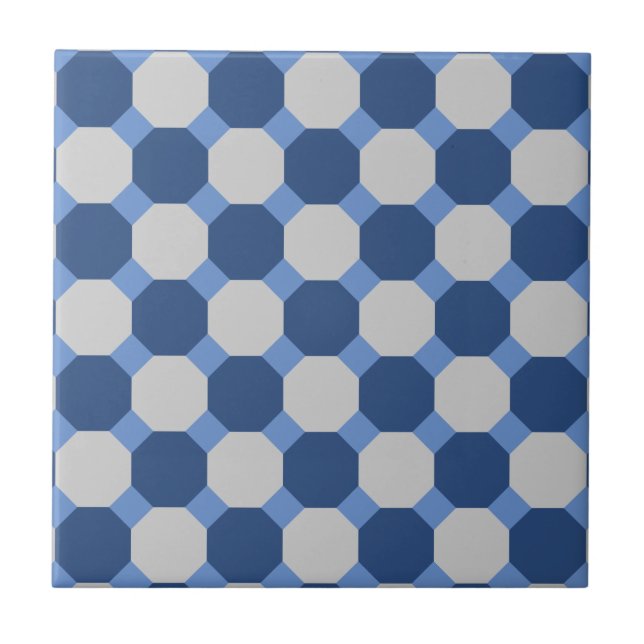 Navy Blue Octagon Tile (Front)