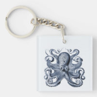 Navy Blue Octopus illustration by Ernst Haeckel