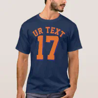 Navy blue and orange hot sale jersey