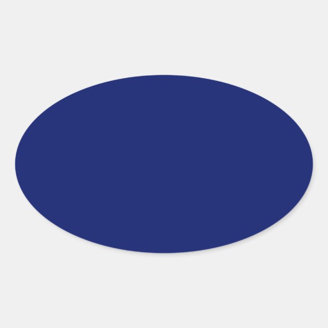 Navy Blue Oval Sticker (Front)