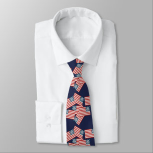Navy Blue Patriotic Tie