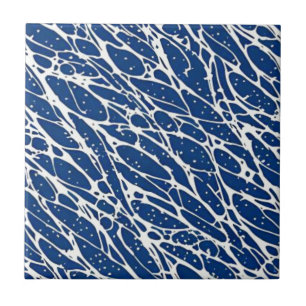 Navy blue pattern tile