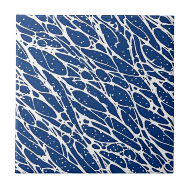 Navy blue pattern tile (Front)