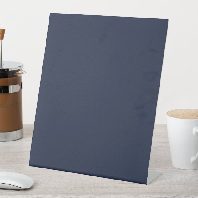 Navy Blue Pedestal Sign (In SItu)