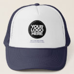 Navy Blue | Personalized Logo and Text Baseball Trucker Hat<br><div class="desc">Create your very own corporate Navy Blue Trucker Hat! Our sleek and contemporary template comes in a variety of colours, offering full customization options to showcase your business logo, chosen photograph or image. Enhance personalization by adding your name, company slogan or moniker, promotional Instagram handle, or any personalized text of...</div>