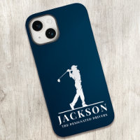 Navy Blue Personalized Monogram Golfer