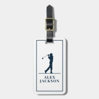 Navy Blue Personalized Monogram Golfer