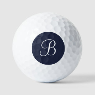 Navy Blue Personalized Name and Monogram Golf Balls