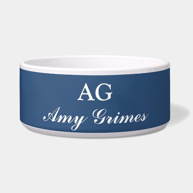 Navy Blue Personalized Name Elegant Style (Front)