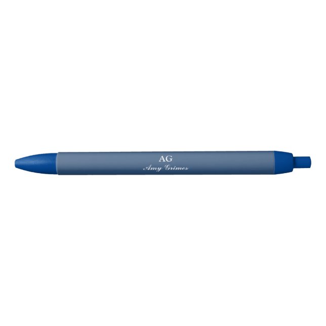 Navy Blue Personalized Name Pen Elegant Style (Front)