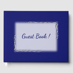 Navy Blue Personalized Spine Guest Book