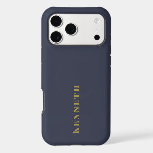 Navy Blue personnalisé Or Nom Minimaliste Élégant