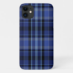 Navy Blue Plaid iPhone 11 Case