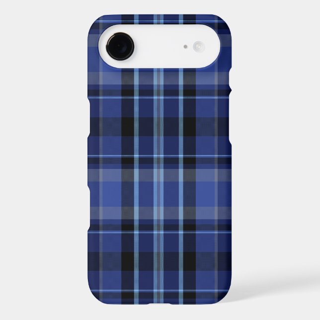 Navy Blue Plaid iPhone 7 Case-Mate iPhone Case (Back)