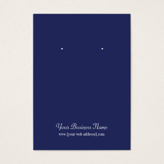 Navy Blue Plain Simple Custom Earring Card