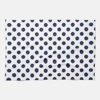 Navy Blue Polka Dot Kitchen Towel