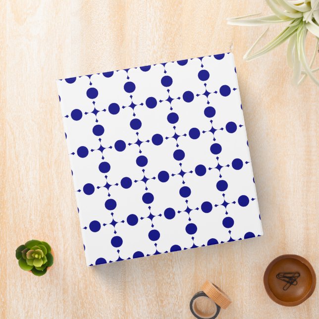 Navy Blue Polka Dots, Polka Dot Pattern, Dots Binder (In Situ)