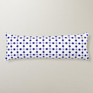 Navy Blue Polka Dots, Polka Dot Pattern, Dots Body Pillow