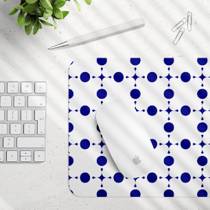 Navy Blue Polka Dots, Polka Dot Pattern, Dots Mouse Pad