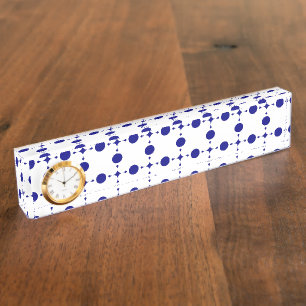 Navy Blue Polka Dots, Polka Dot Pattern, Dots Nameplate