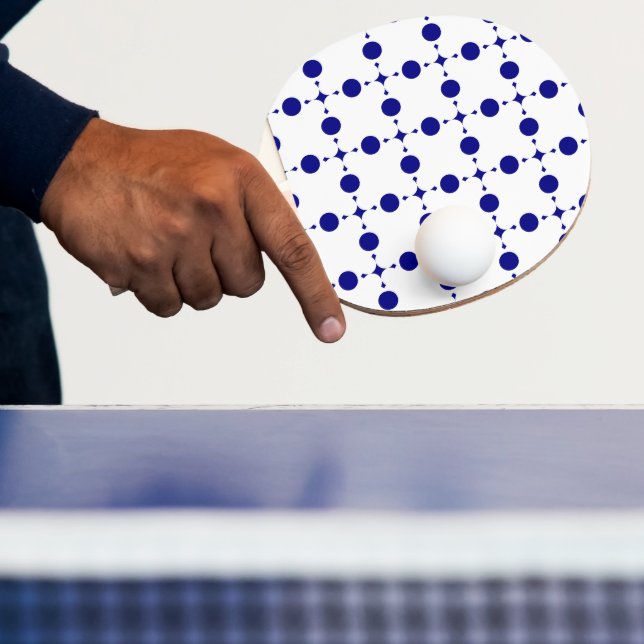 Navy Blue Polka Dots, Polka Dot Pattern, Dots Ping Pong Paddle (Insitu)