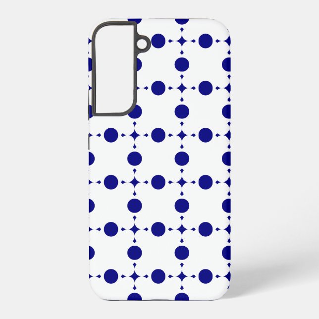 Navy Blue Polka Dots, Polka Dot Pattern, Dots Samsung Galaxy S22+ Case (Back)
