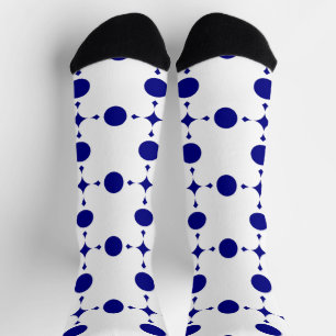 Navy Blue Polka Dots, Polka Dot Pattern, Dots Socks