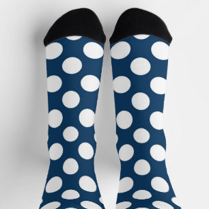 Navy Blue Polka Dots, Polka Dot Pattern, Dots Socks