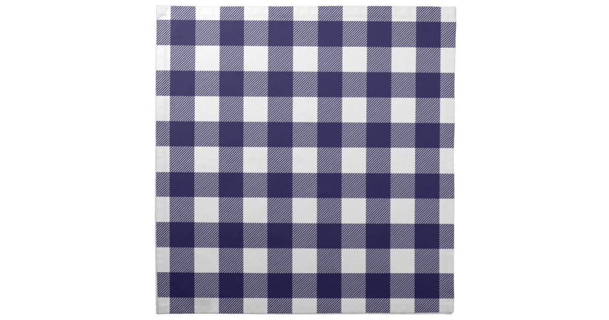 Navy Blue Preppy Buffalo Check Plaid Napkin Zazzle.ca