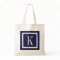 Navy Blue Preppy Square Monogram
