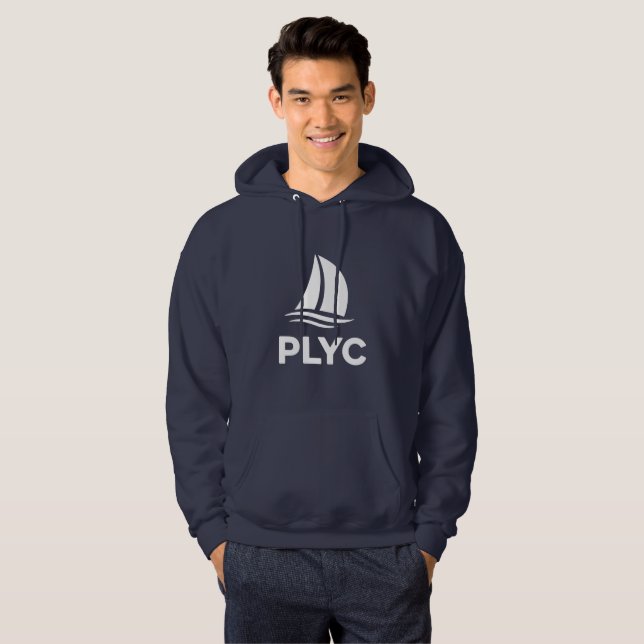 Navy Blue Pullover with White PLYC Logo  (Front Full)