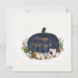 Navy Blue Pumpkin happy fall 