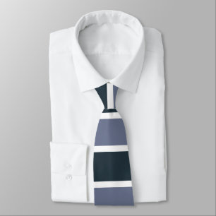 Navy Blue Purple Stripes Tie
