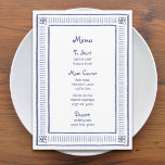 Navy Blue Quirky Playful Hand Drawn Wedding  Menu<br><div class="desc">Experience the timeless elegance of your upcoming nuptials with our classic wedding invitation template. Beautifully designed with floral accents and a sophisticated border,  this invitation is a perfect blend of tradition and style. Featuring a serene colour palette and graceful typography,  it sets the tone for a formal wedding.</div>
