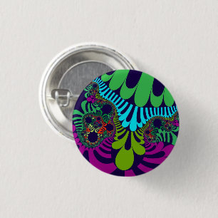 Navy Blue Rainbow Mod 1 Inch Round Button