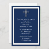 Navy Blue Religious Invitation (Front/Back)