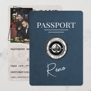 Navy Blue Reno Passport Save The Date