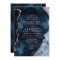 Navy Blue & Rose Gold Agate Wedding Invitations