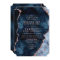 Navy Blue & Rose Gold Agate Wedding Invitations