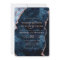 Navy Blue Rose Gold Marble Wedding Invitations