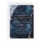 Navy Blue Rose Gold Marble Wedding Invitations