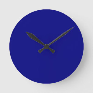 Navy Blue Round Clock